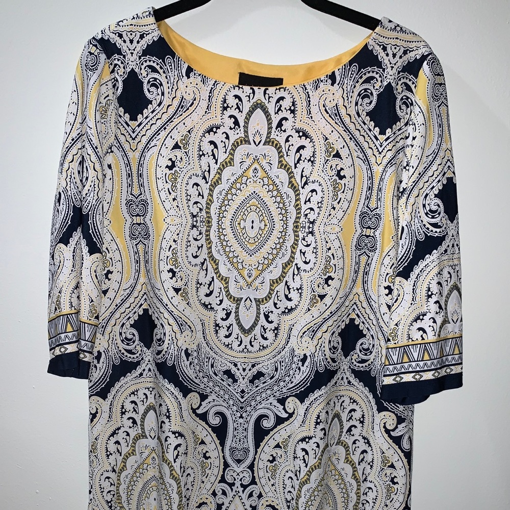 Navy & Yellow Dress